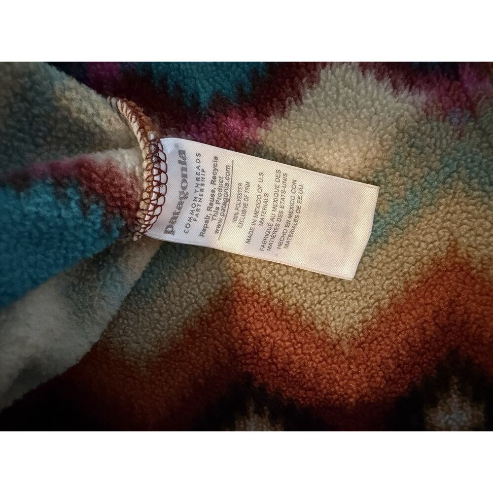 Patagonia Synchilla Snap T Fleece Pullover Timber Twist Multicolor Aztec Print L - Picture 5 of 5
